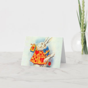 Cartão O Rabbit em Alice no País das Maravilhas