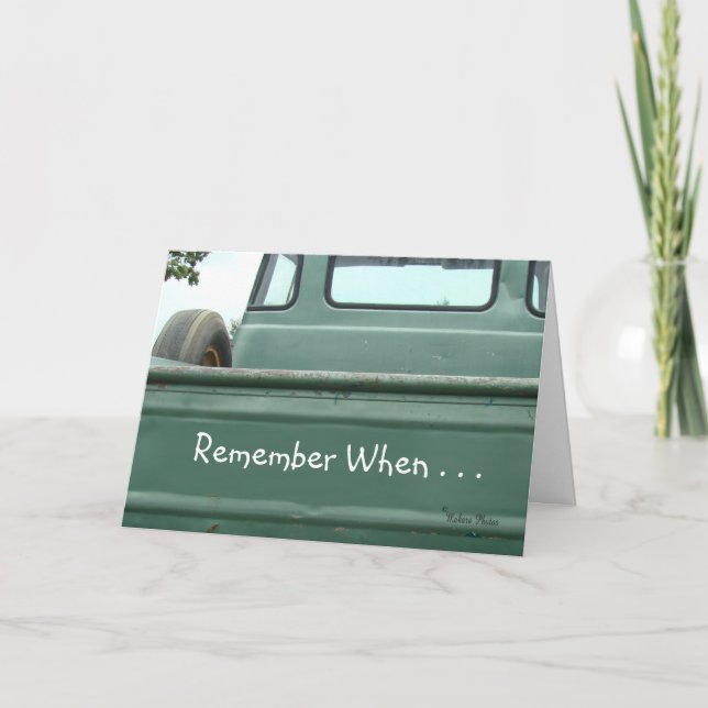 Cartão o recolhimento Truck2 #1- do vintage personaliza (Frente)