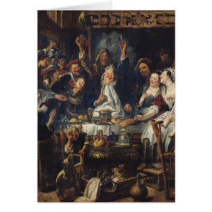 Cartão O rei está bebendo