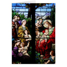 Cartão O Reino pertence a estas placas de vidro manchadas