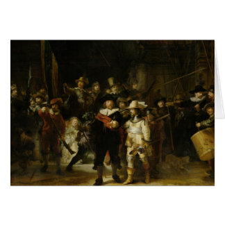 Cartão O relógio de noite, Rembrandt Van Rijn