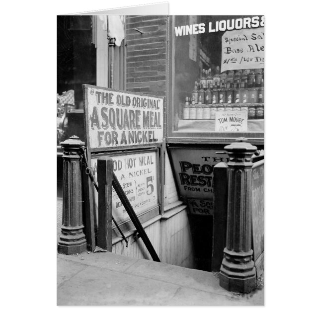 Cartão O Restaurante Cinco Centavos, 1915 (Frente)