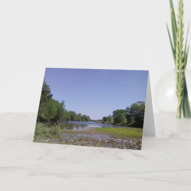 Cartão O rio Sacramento americano, CA (Frente)