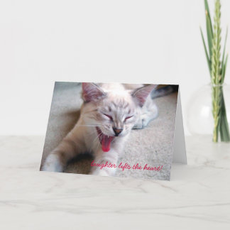 Cartão o riso levanta o coração!