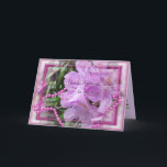 Cartão O rododendro e as pérolas 2 - personalize toda a<br><div class="desc">Este cartão bonito pode facilmente ser para toda a ocasião que você precisar. Mudança simples as palavras na parte dianteira e no interior como você deseja. Para ver mais cartões e presentes que caracterizam o rododendro, vá a minhas FLORES ASSORTED SEÇÃO ou a tipo rododendro no searchbox de meu homepage...</div>