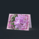 Cartão O rododendro e as pérolas 2 - personalize toda a<br><div class="desc">Este cartão bonito pode facilmente ser para toda a ocasião que você precisar. Mudança simples as palavras na parte dianteira e no interior como você deseja. Para ver mais cartões e presentes que caracterizam o rododendro, vá a minhas FLORES ASSORTED SEÇÃO ou a tipo rododendro no searchbox de meu homepage...</div>