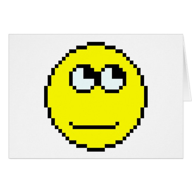 Cartão O rolamento Eyes o Emoticon (Frente Horizontal)