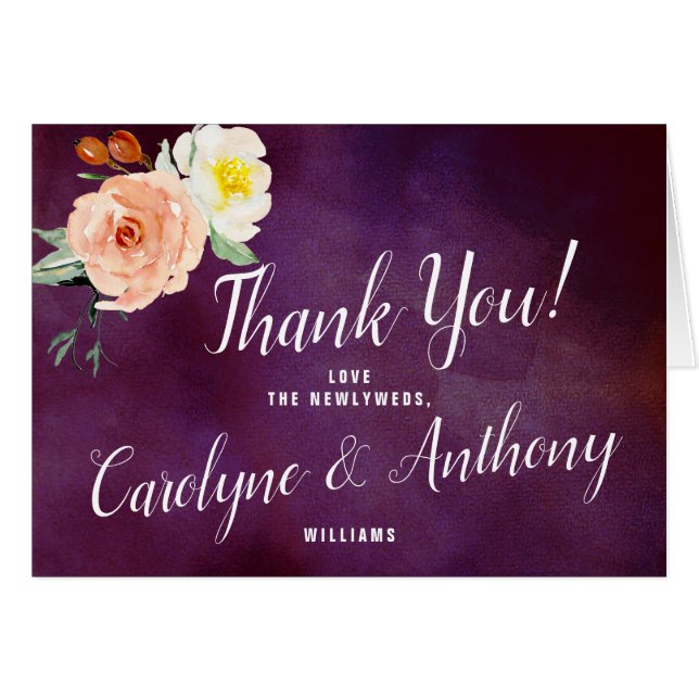 Cartão O Romance Na Coleção De Casamentos De Bloom (Frente horizontal)