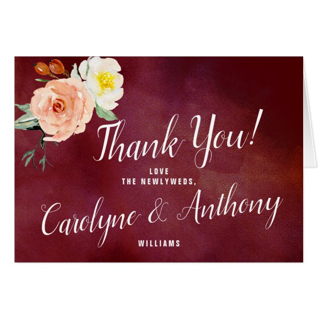 Cartão O Romance Na Coleção De Casamentos De Bloom (Frente horizontal)