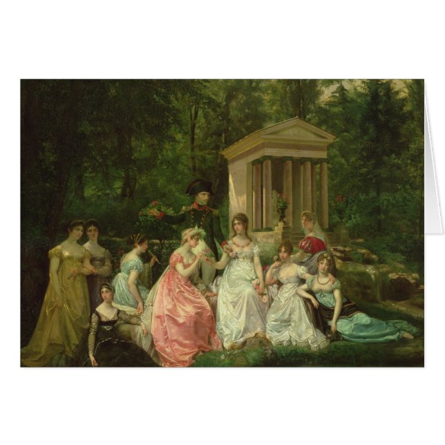 Cartão O rosa de Malmaison, c.1867 (Frente Horizontal)