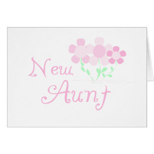 Cartão O rosa floresce a tia nova