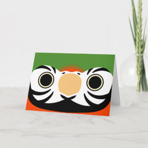 Cartão O rosto de um Harlequin Macaw