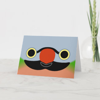 Cartão O rosto de um periquito macho de peito vermelho