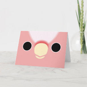 Cartão O rosto de uma Cockatoo Rosa
