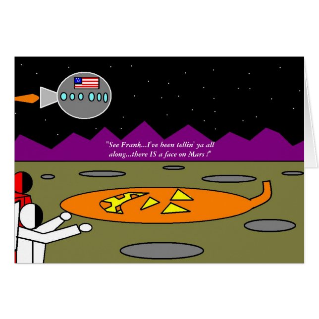 Cartão O Rosto Em Marte (Frente Horizontal)
