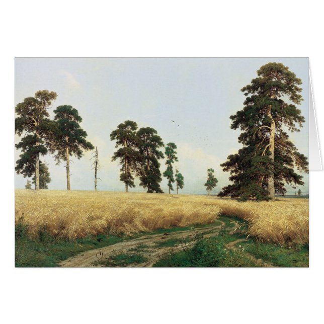 Cartão O "Rye " de Shishkin (Frente Horizontal)