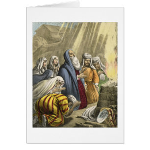 Cartão O sacrifício de Noah em deixar a arca, de uma