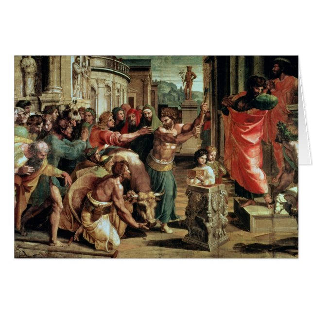 Cartão O sacrifício em Lystra (desenhos animados para o (Frente Horizontal)