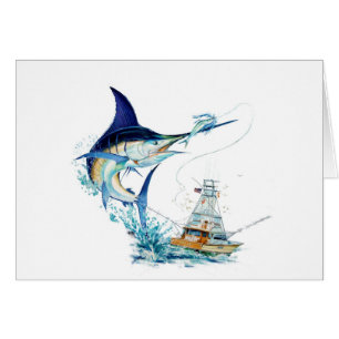 Cartão O Sailfish toma a isca