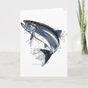 Cartão O Salmão do Excelente a subir