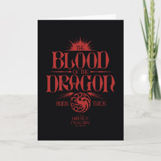 Cartão O Sangue do Dragão É Espesso