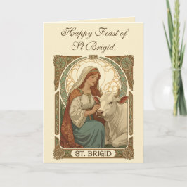 Cartão O Santo Padroeiro das Ordenhadoras de Leite St Bri