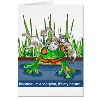 Cartão O sapo e o escorpião