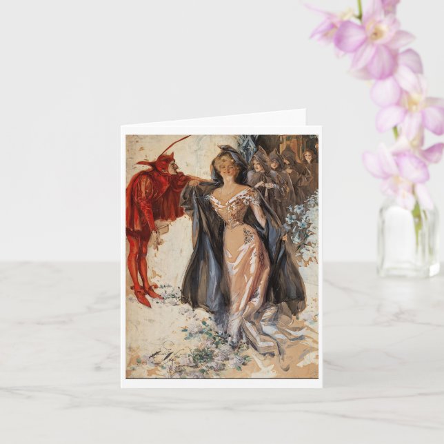 Cartão O Seguinte, Harrison Fisher (Orquídea)