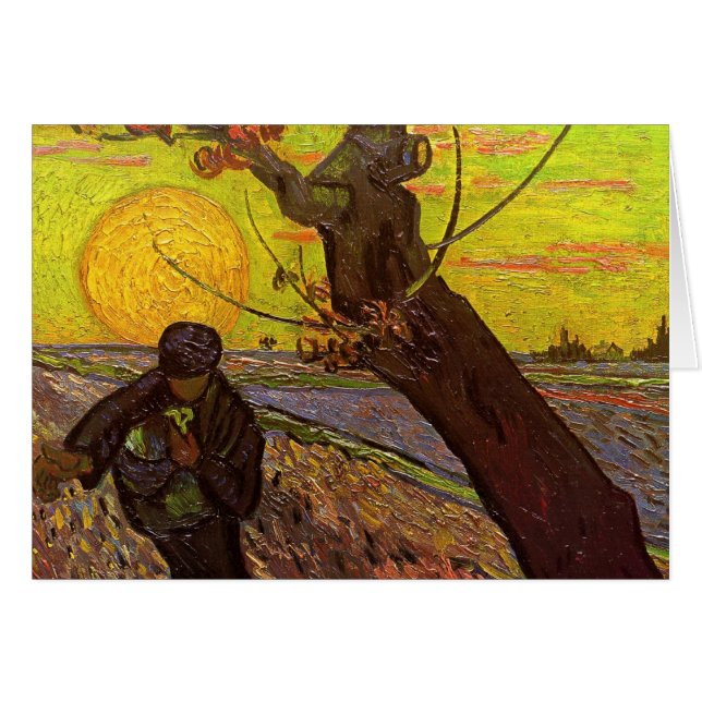 Cartão O Semeador por Vincent van Gogh (Frente Horizontal)