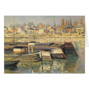 Cartão O Sena em Asnieres, por Claude Monet