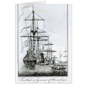 Cartão O Sheik ou o governador de Mozambique