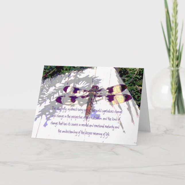 Cartão O Significado da Dragonfly (Frente)