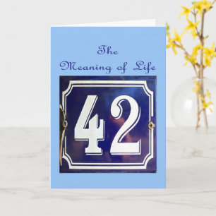 Cartão O Significado de tudo.