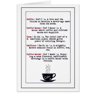 Cartão O significado do café