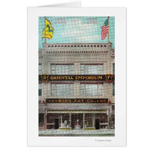 Cartão O Sing Fat Co, Emporium Oriental (Frente)