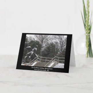 Cartão O soldado MonumentFort Leav do búfalo…