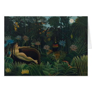 Cartão O Sonho (Le Rêve Exotique) por Henri Rousseau