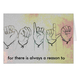 Cartão O sorriso… para lá é sempre uma razão a