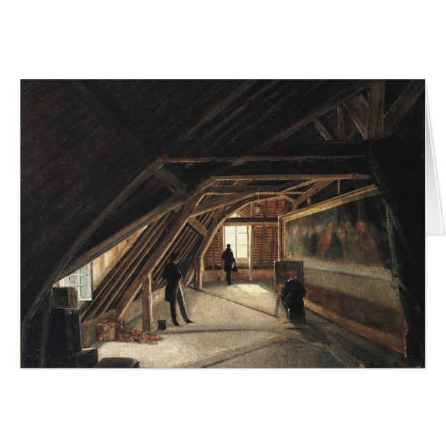 Cartão O sótão de um museu (Frente Horizontal)