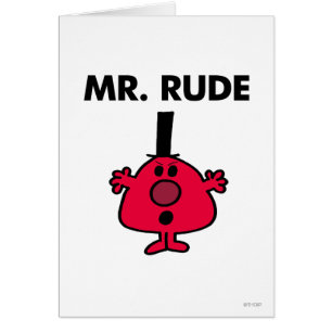 Cartão O Sr. Rude Vermelho-Enfrentou a raiva