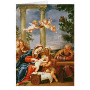 Cartão O St. santamente Elizabeth e St John da família