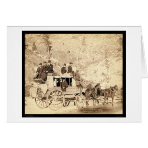 Cartão O Stagecoach Black Hills SD 1889 da palha