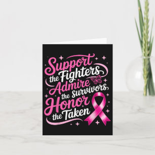 Cartão O Suporte à Consciência do Cancer da Mama Combatem