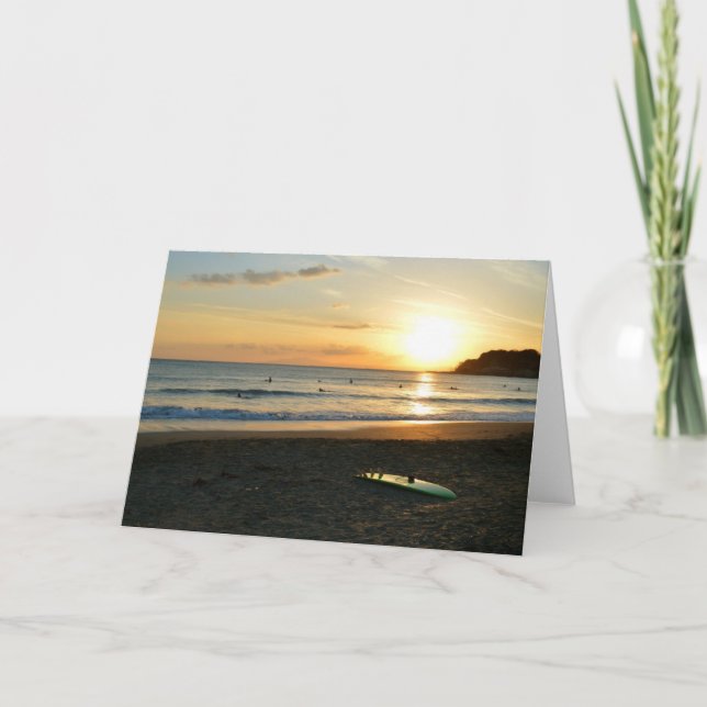 Cartão O Surfboard Verde (Frente)