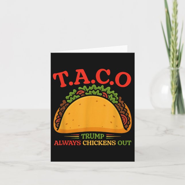 Cartão O Taco Trump Sempre Fala Engraçado (Frente)
