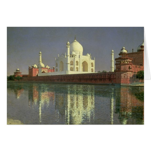 Cartão O Taj Mahal, 1874-76 (Frente Horizontal)