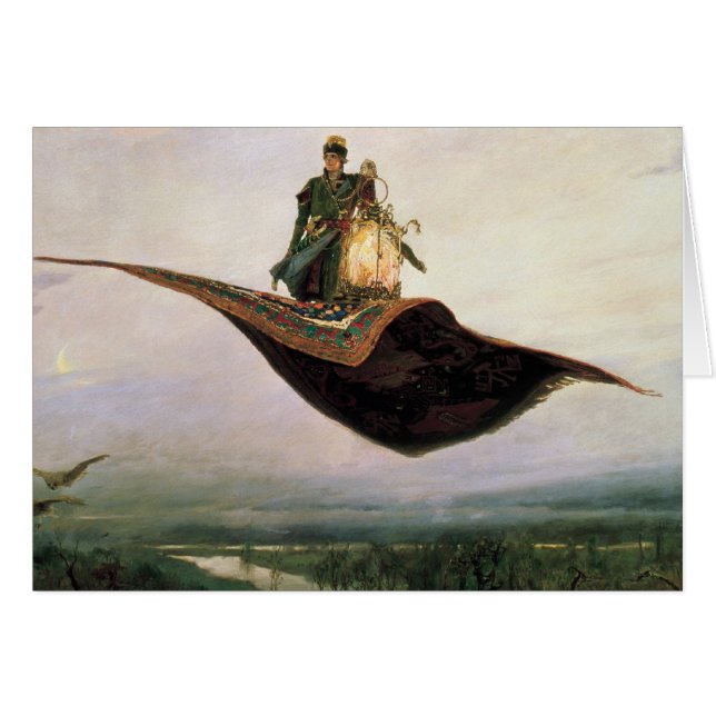 Cartão O tapete de vôo (Frente Horizontal)