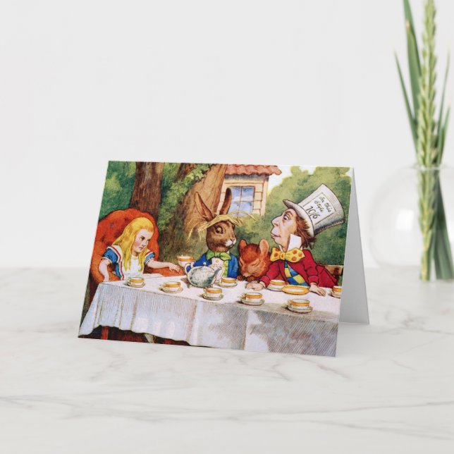 CARTÃO O TEA PARTY DO HATTER LOUCO (Frente)