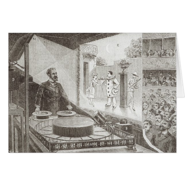 Cartão O "teatro Optique" e seu inventor (Frente Horizontal)