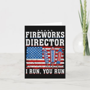 Cartão O Técnico Do Diretor Do Firework Que Eu Lhe Lidero